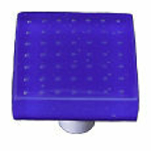 Hot Knobs HK1209-KA Bubbles Deep Cobalt Blue Square Glass Cabinet Knob