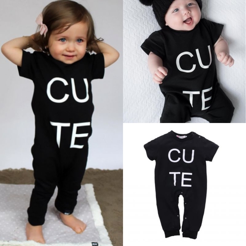 Letter CUTE Newborn Kids Baby Rompers Boys Girls