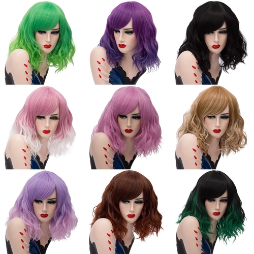 Fashion Sexy Harajuku Lolita Short Wavy Purple