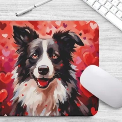 Main Sweetheart Dog Border Collie Non-Slip Rubber Mousepad image