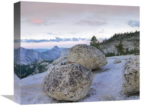 Global Gallery GCS-397038-16-142 16 in. Granite Boulders & Half Dome a