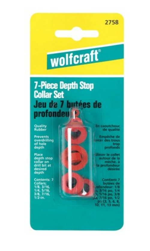 Wolfcraft 2758 Drill Stop Set  7 Piece