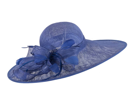 Large Royal Blue Ladies Fashion Racing Hat