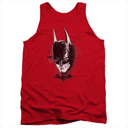 Batman Arkham Knight-Ak Head - Adult Tank Top, Red - Medium