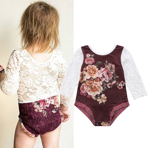 Toddler Baby Girls Autumn Lovely Cute Bodysuits