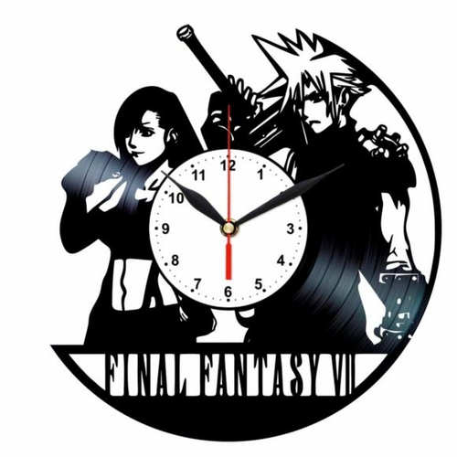 COMPUTER GAME FINAL FANTASY VII FICTIONAL HEROES HANDMADE VINYL RECORD