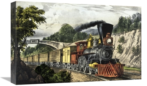 Global Gallery GCS-277176-22-142 22 in. Express Train Art Print - Curr