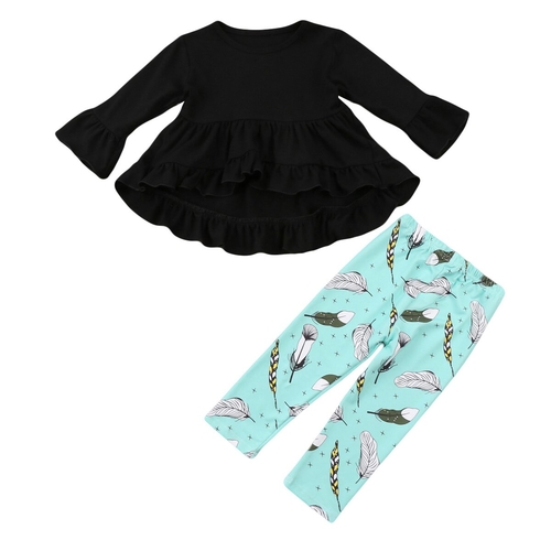 Irregular Black Feather Toddler Kids Baby