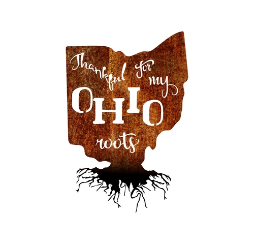 Precision Metal Art OHIOROOTS-24PAT-BLK 24 in. State Ohio Roots Steel 