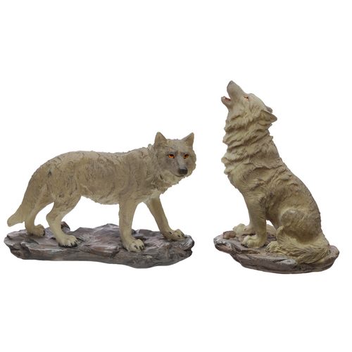 Whispers of the Moon Protector of the North Wolf Figurine