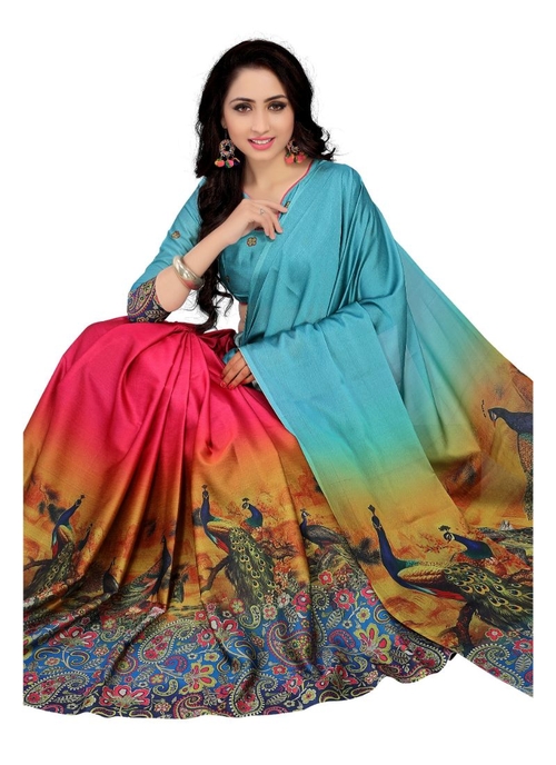 Generic Women's Handloom Cotton Soft Silk Saree