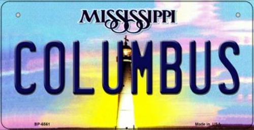 Smart Blonde BP-6561 3 x 6 in. Columbus Mississippi Novelty Metal Bicy