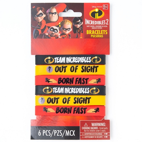 BuySeasons 266789 Incredibles 2 Rubber Bracelets