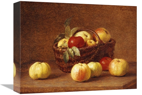 Global Gallery GCS-266302-16-142 16 in. Apples in a Basket on a Table 