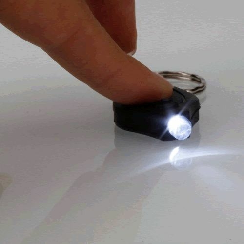 Blinkee 845400 White Feauxton LED Light Key Rings