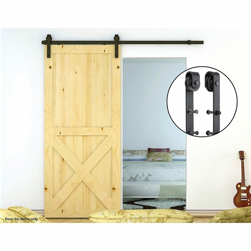 Black Sliding Barn Door Hardware 1.8M