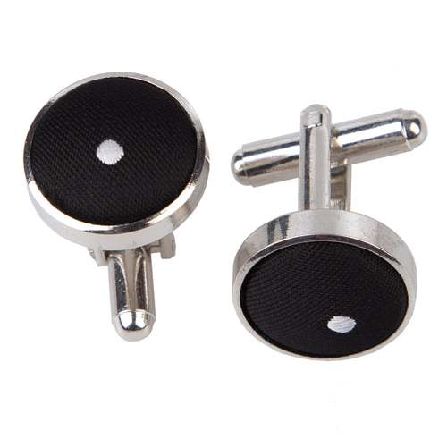 Pin Dot Cufflinks - Black