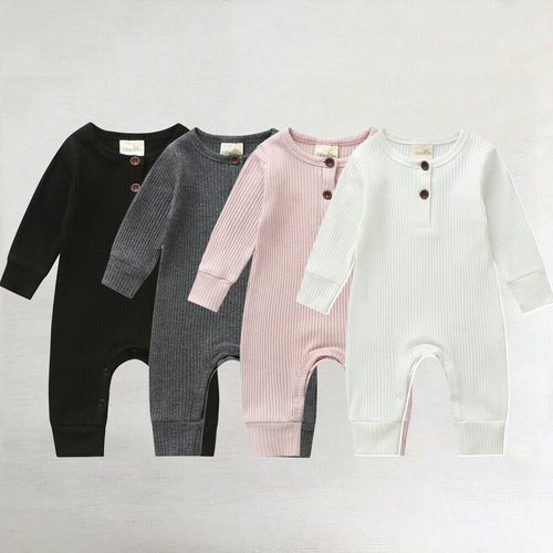 2019 New Newborn Infant Baby Boy Girl Romper Solid