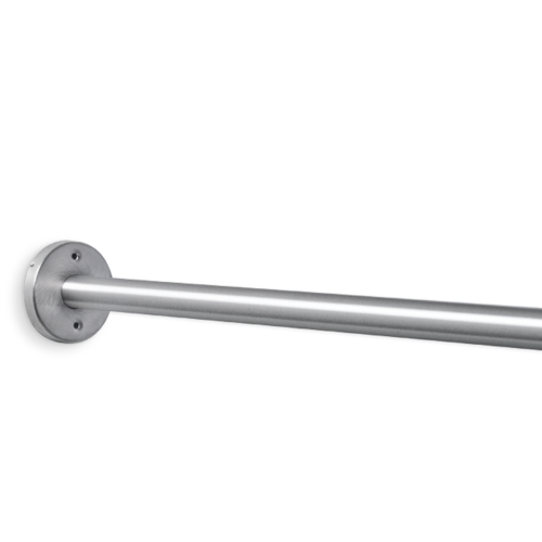 AJW UX1-K48 1 In. Diameter Shower Curtain Rod- 48 In. L - K-Type Flang