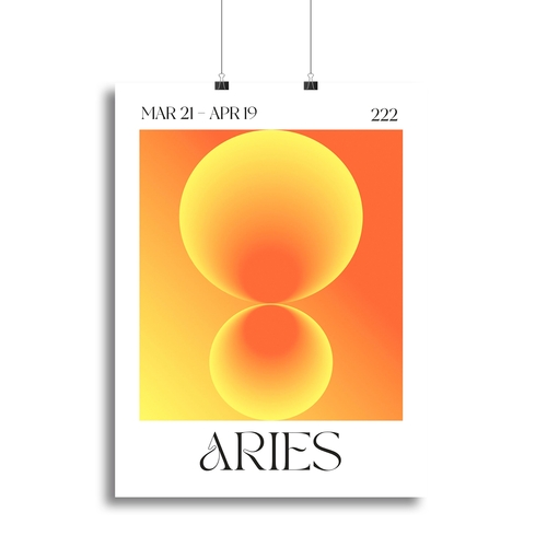 Aries Zodiac Fire Print Canvas Print or Poster