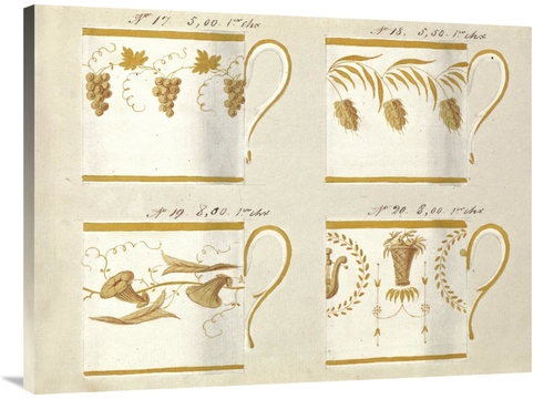 Global Gallery GCS-454921-3040-142 30 x 40 in. Quatre Tasses Du 1er Ch