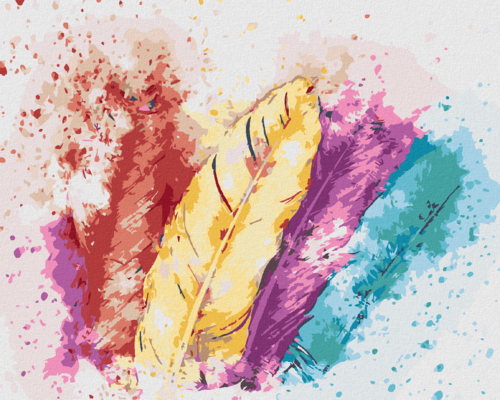 Paint by Numbers - COLOURED FEATHERS