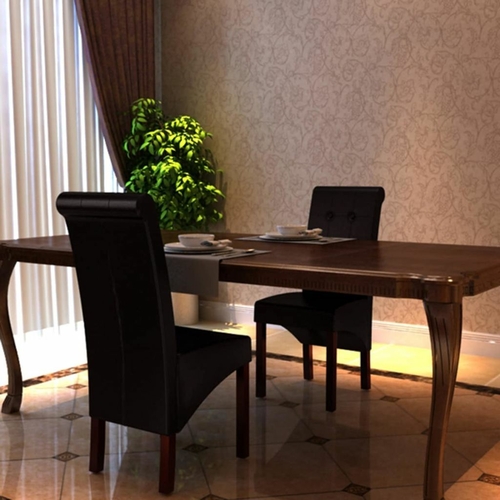 Dining Chairs 4 pcs Dark Brown Faux Leather