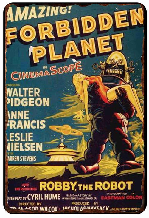 Si fi Forbidden Planet Poster Metal 8 x 12 inch Tin Sign