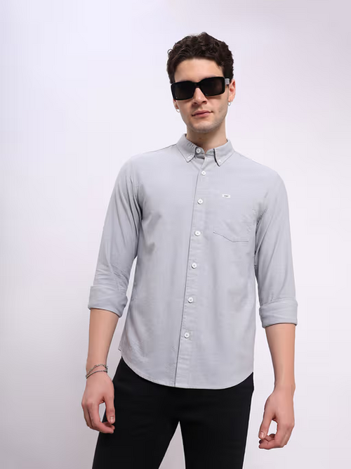 Men'S Full Sleeve Solid Cotton Blend Shirt For Men (Size-S)