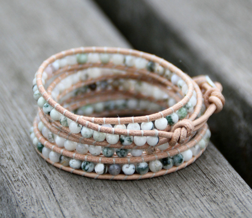 Bohemia Bracelets Trendy Tree Onyx Natural Leather