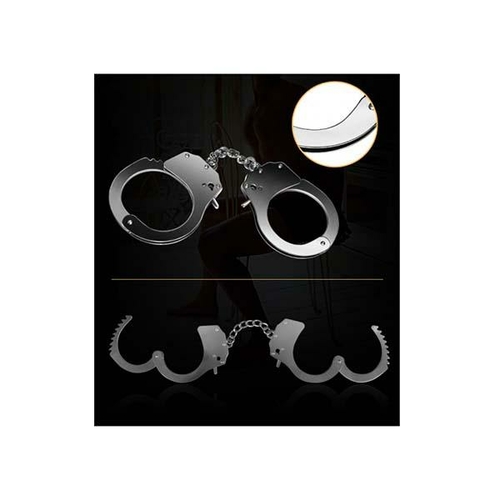 Fetish Pleasure Metal Hand Cuffs Silver