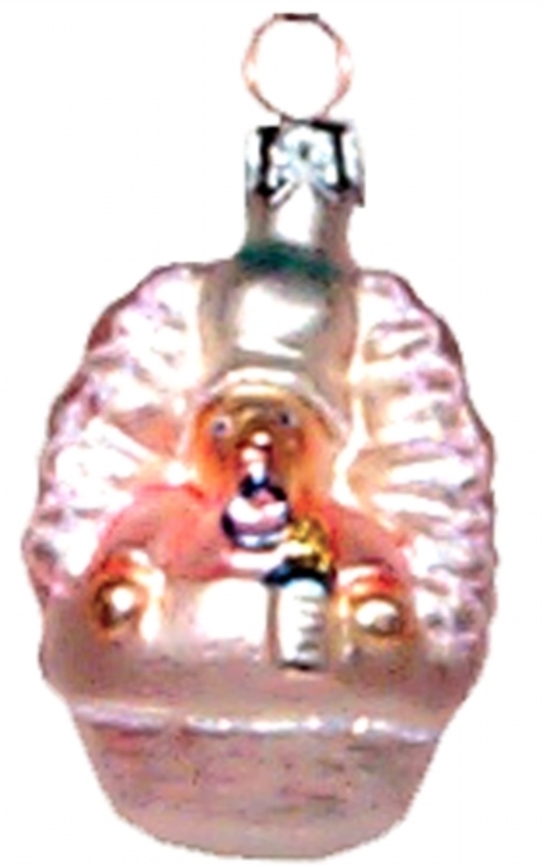 GEDA GL1093P Polish Glass Hand-blown Ornament - Pink Baby