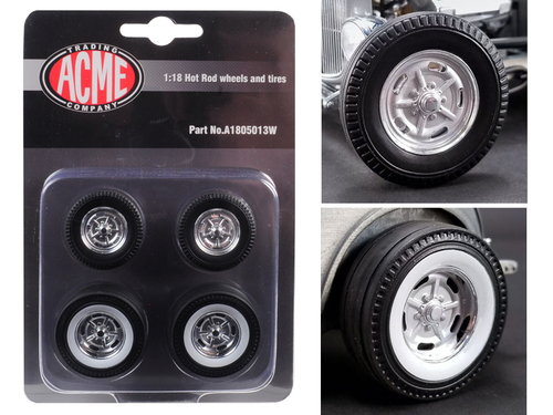Chrome Salt Flat Wheel and Tire Set of 4 pieces from \1932 Ford 5