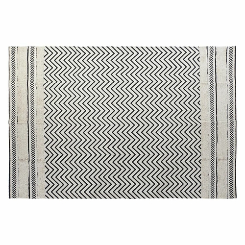 Carpet DKD Home Decor Black Zigzag White (160 x 226 x 0,7 cm)