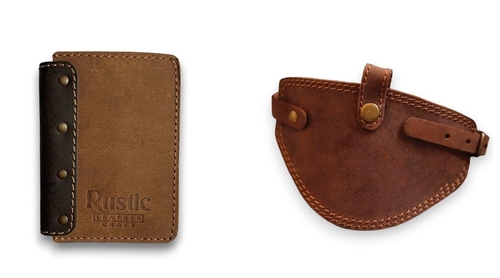 Leather Wallet for Men's Bifold Stylish Compact Brown Wallet Card