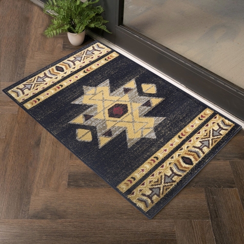 Tribes GC_YLS4004 Black 2 ft. x 3 ft. Southwest Area Rug