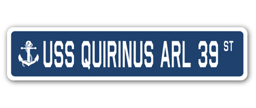 SignMission SSN-Quirinus Arl 39 4 x 18 in. A-16 Street Sign - USS Quir