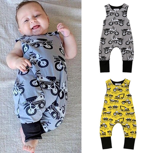 Newborn Baby Boy Girl Sleeveless O-Neck High