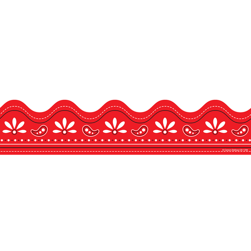 Border Red Bandana 36 Straight - Pack of 6