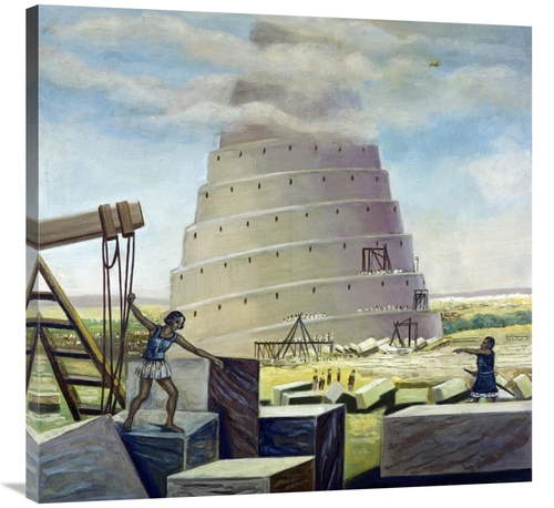 Global Gallery GCS-276719-36-142 36 in. Building the Tower of Babel Ar