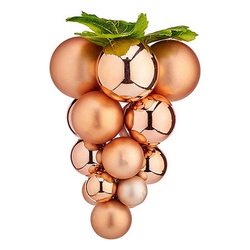 Christmas Bauble Grapes Copper Plastic 19 x 28 x 19 cm