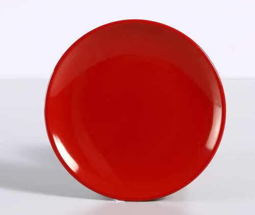 Yanco CR-1312 Black and Red Two-Tone Round Plate