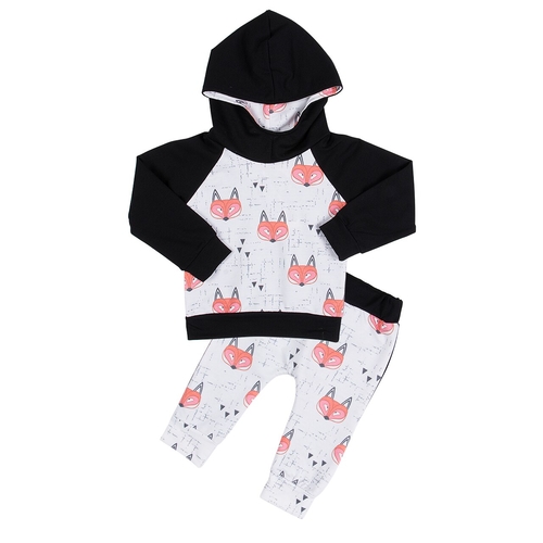 2pcs Newborn Kids Baby Girl Boy Tops Hoodie T