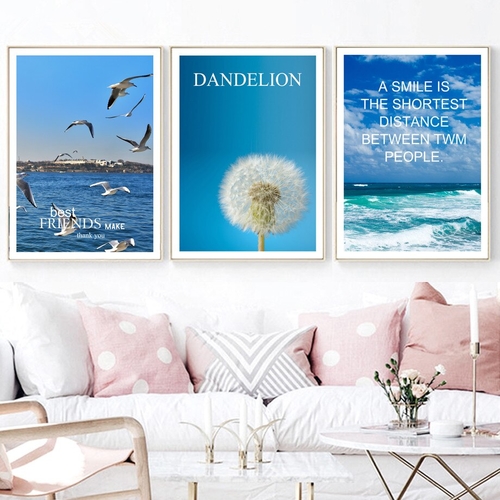 Seascape Dandelion Bird Quotes Nordic