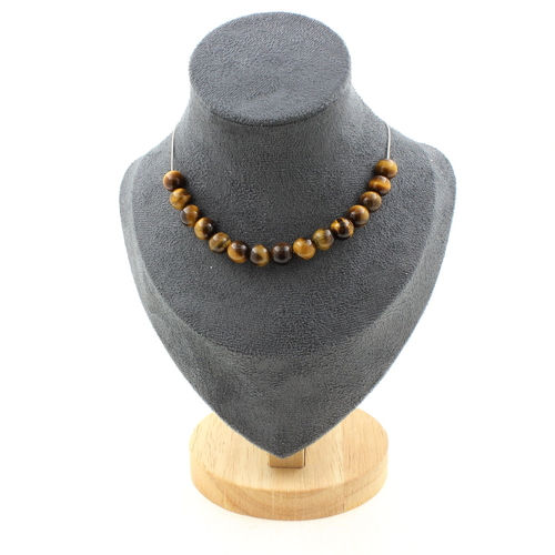 Tiger's Eye 8 mm 15 beads necklace. 