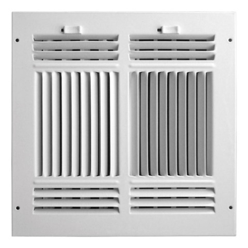 Greystone C104M10X10 10 x 10 in. 4 Way Supply Register  White