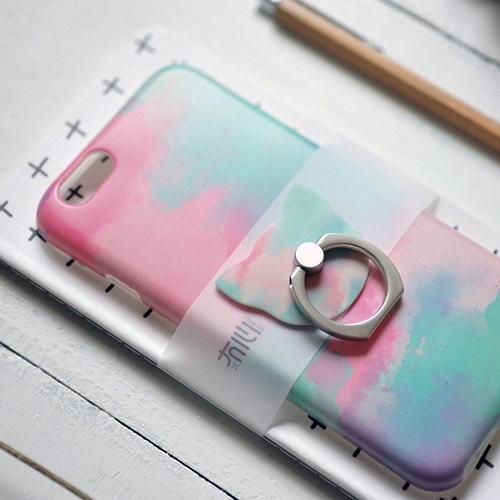 Watercolor Art iPhone Case with Smart Ring