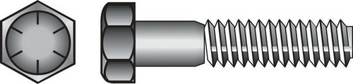 Hillman 220241 0.5 x 3 in. Zinc Dichromate Grade 8 Hex Cap Screw