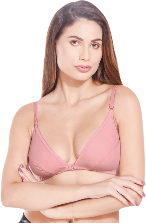 Comfortfit Non-Padded Non-Wired Molded Full Coverage Bra  Pink