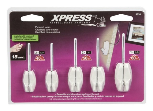 Xpress 3330 Small Picture Hook - pack of 5